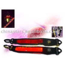 Brazalete reflectante de LED con cinta reflectante de PVC